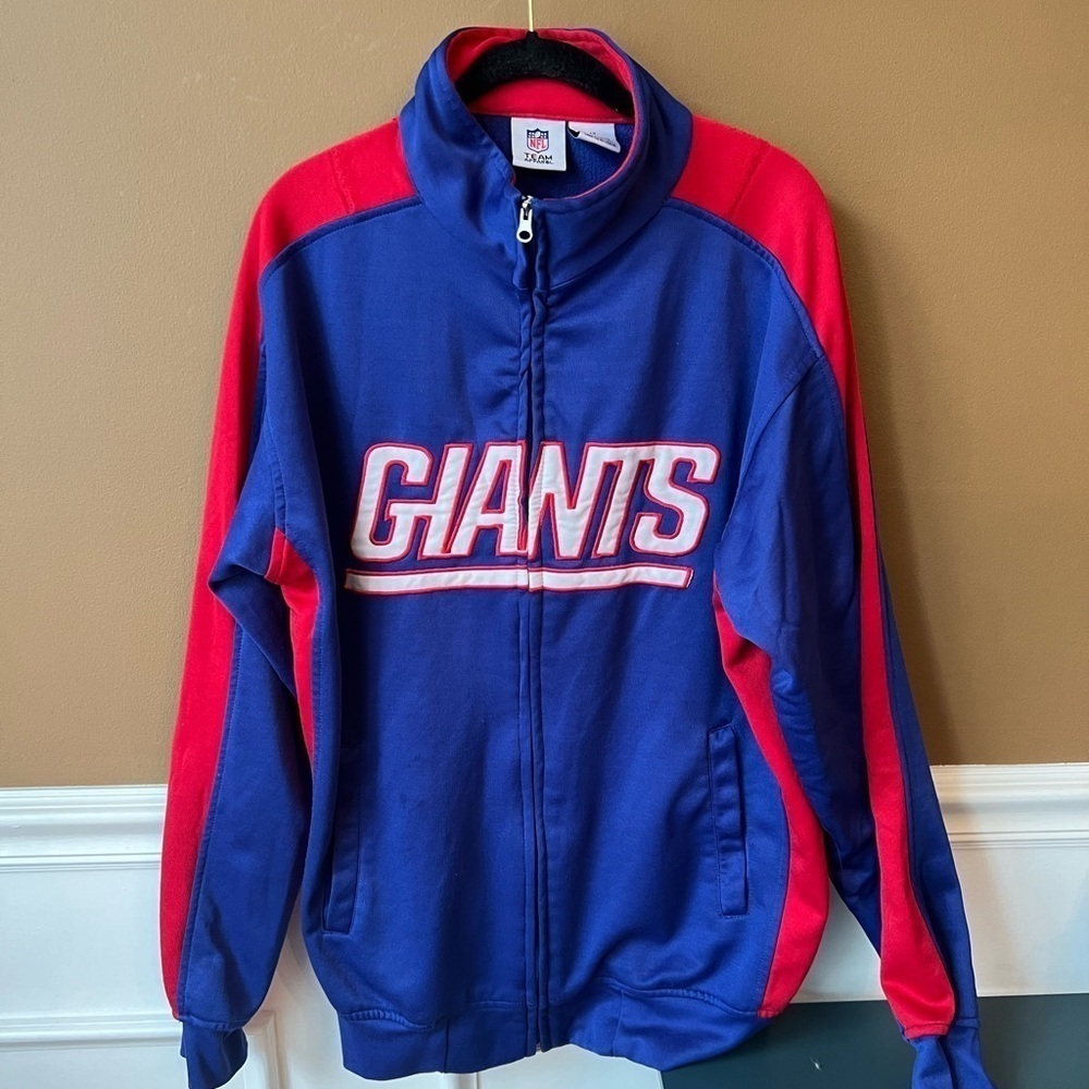 NFL NY Giants Men’s Full Zip Sweatshirt Jacket Size Large Tall Football Team - Picture 2 of 6